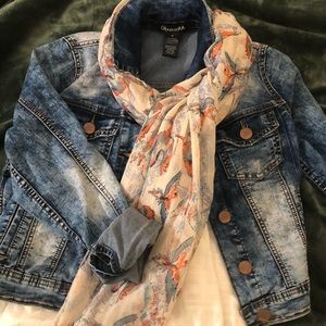 Bird Pattern Lightweight Scarf